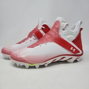 Under Armour Shoes Mens 13 Highlight Hammer MC Cleats Sneakers 3026485 Red White